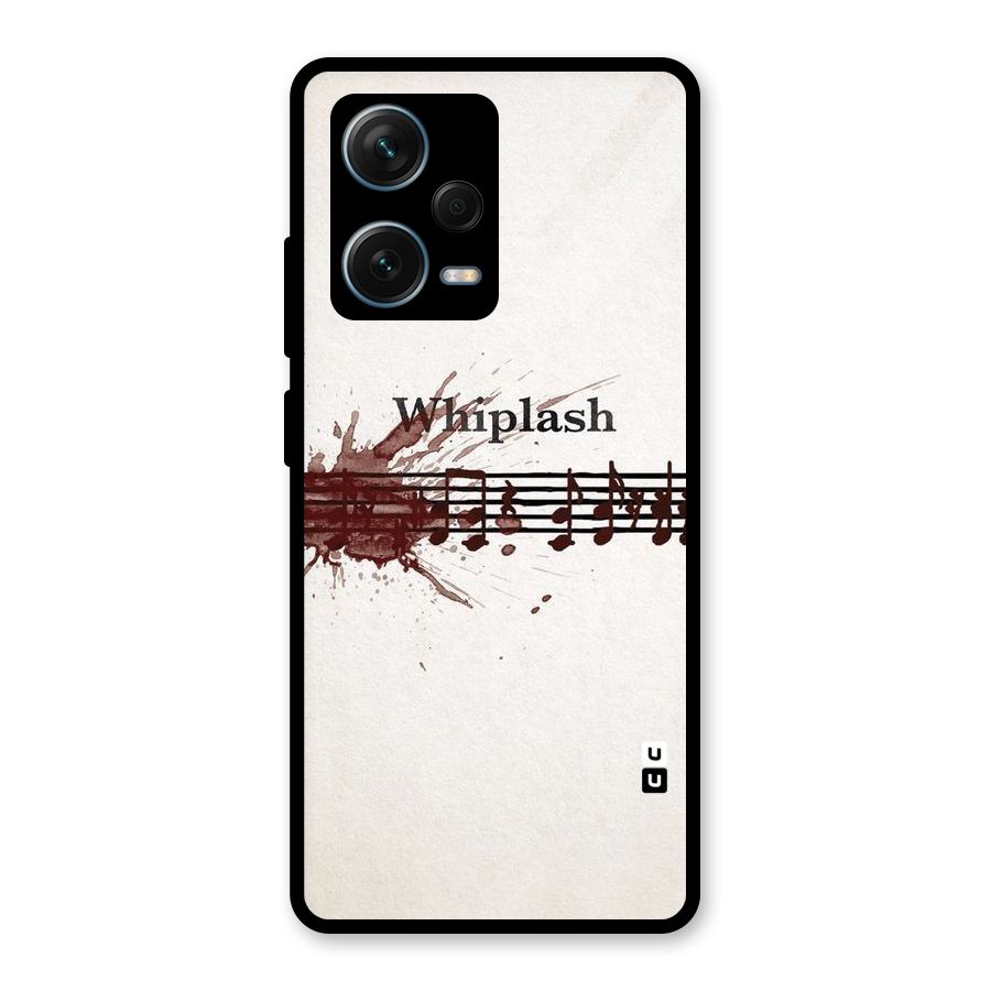Music Notes Splash Glass Back Case for Redmi Note 12 Pro Plus 5G