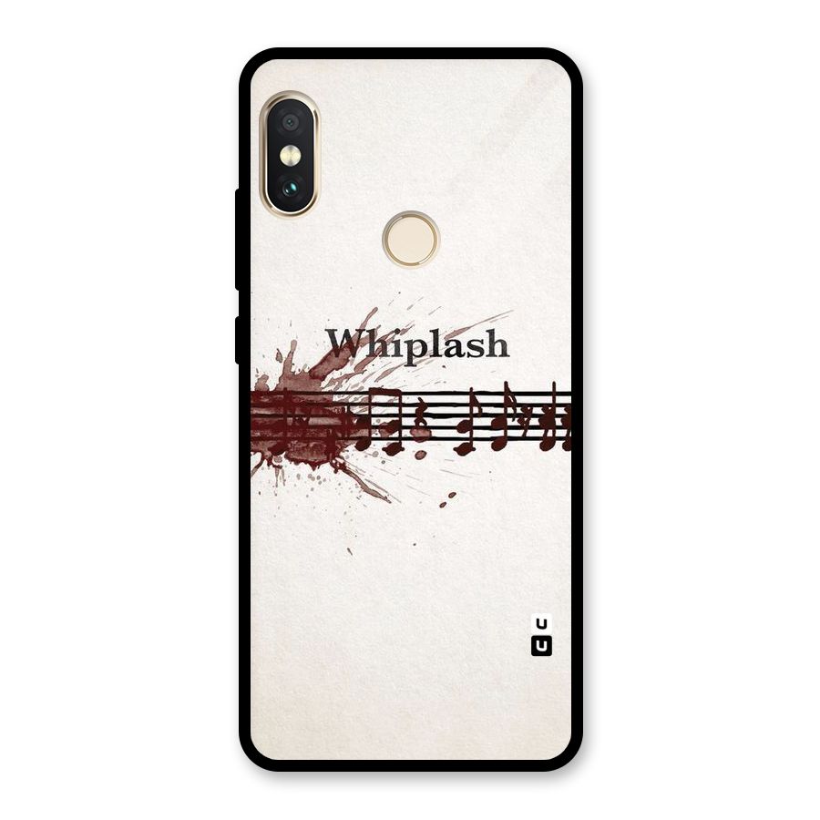 Music Notes Splash Glass Back Case for Redmi Note 5 Pro