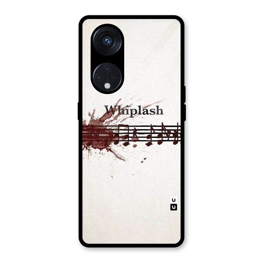 Music Notes Splash Glass Back Case for Reno8 T 5G