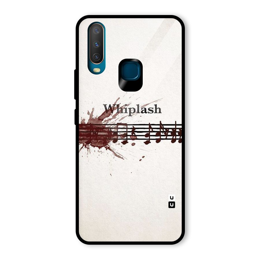 Music Notes Splash Glass Back Case for Vivo U10