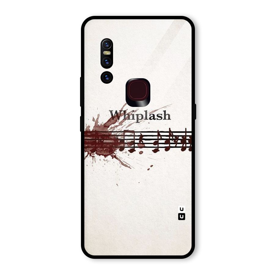 Music Notes Splash Glass Back Case for Vivo V15