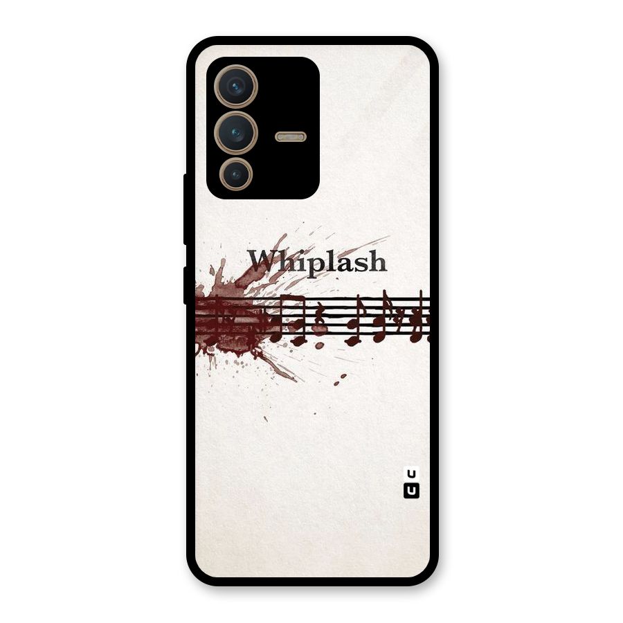 Music Notes Splash Glass Back Case for Vivo V23 5G
