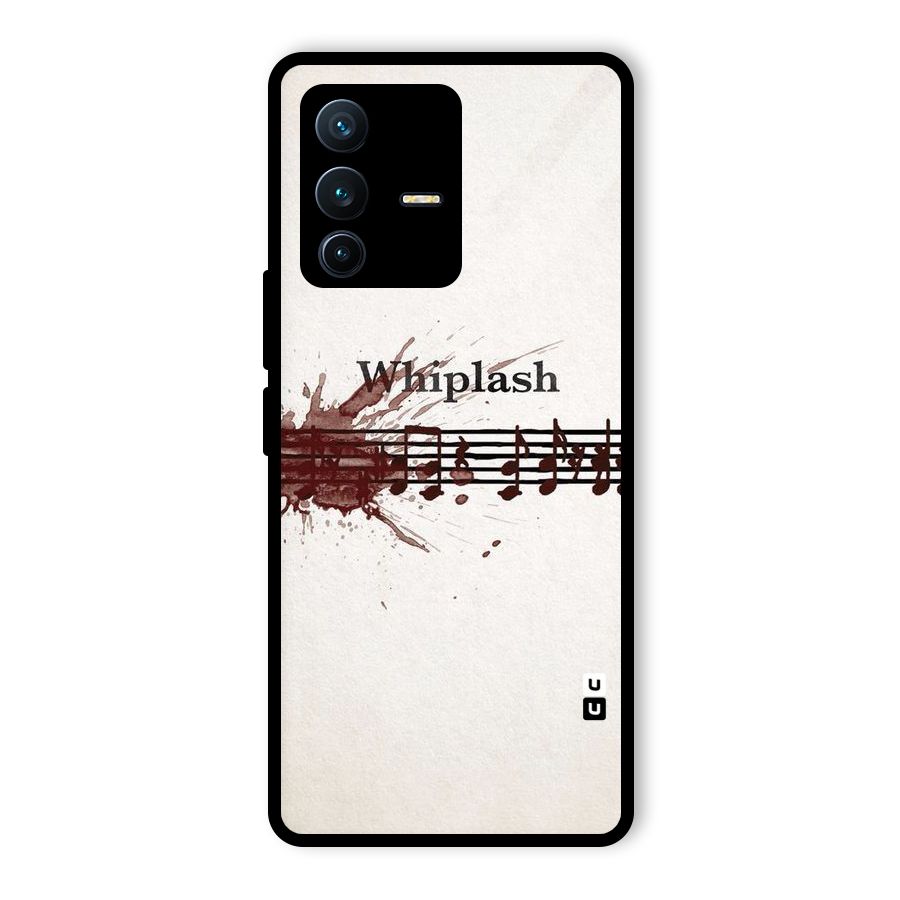Music Notes Splash Glass Back Case for Vivo V23 Pro