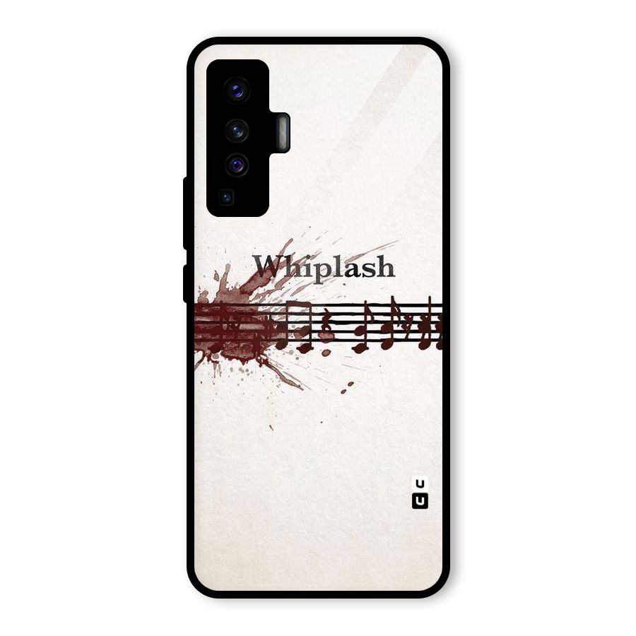Music Notes Splash Glass Back Case for Vivo X50