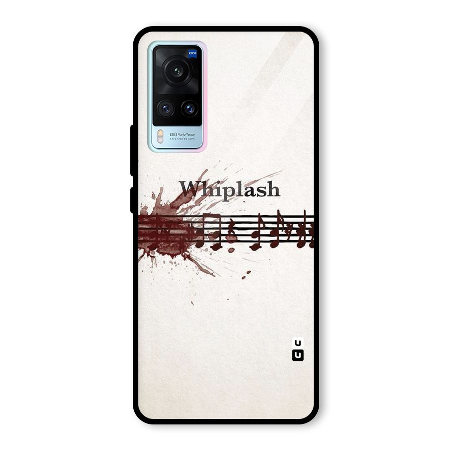 Music Notes Splash Glass Back Case for Vivo X60