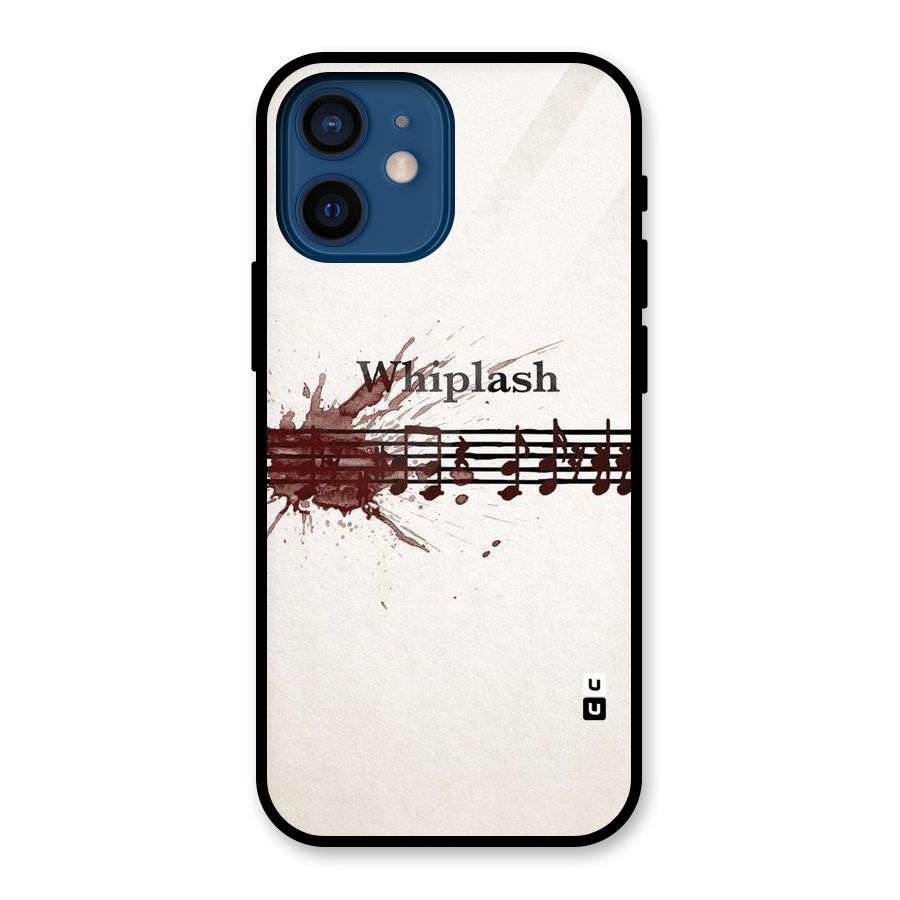 Music Notes Splash Glass Back Case for iPhone 12 Mini