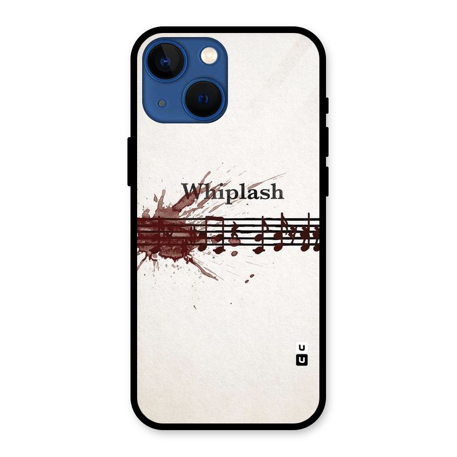 Music Notes Splash Glass Back Case for iPhone 13 Mini