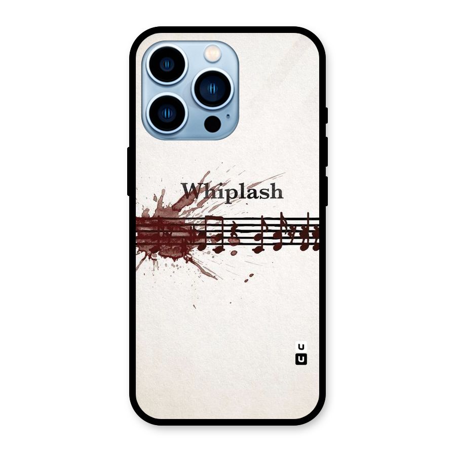Music Notes Splash Glass Back Case for iPhone 13 Pro