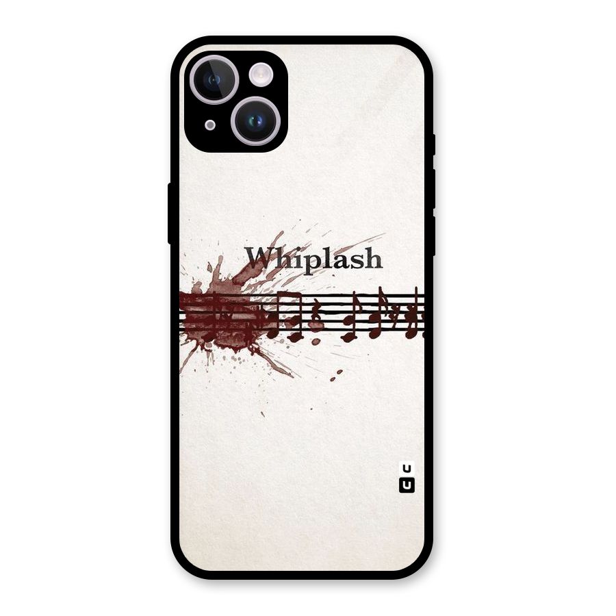 Music Notes Splash Glass Back Case for iPhone 14 Plus