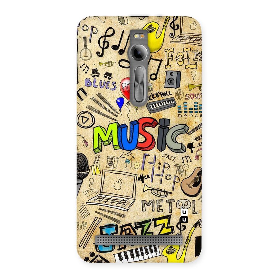 Music Pattern Back Case for Asus Zenfone 2