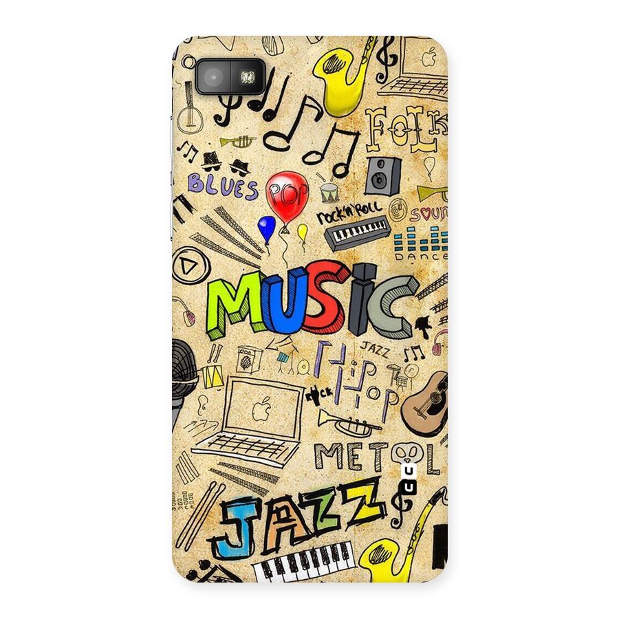 Music Pattern Back Case for Blackberry Z10
