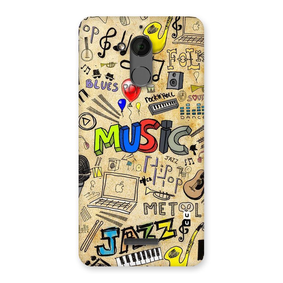 Music Pattern Back Case for Coolpad Note 5