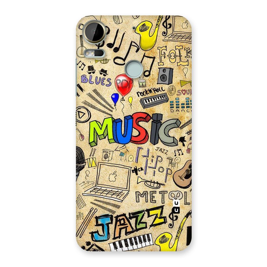 Music Pattern Back Case for Desire 10 Pro