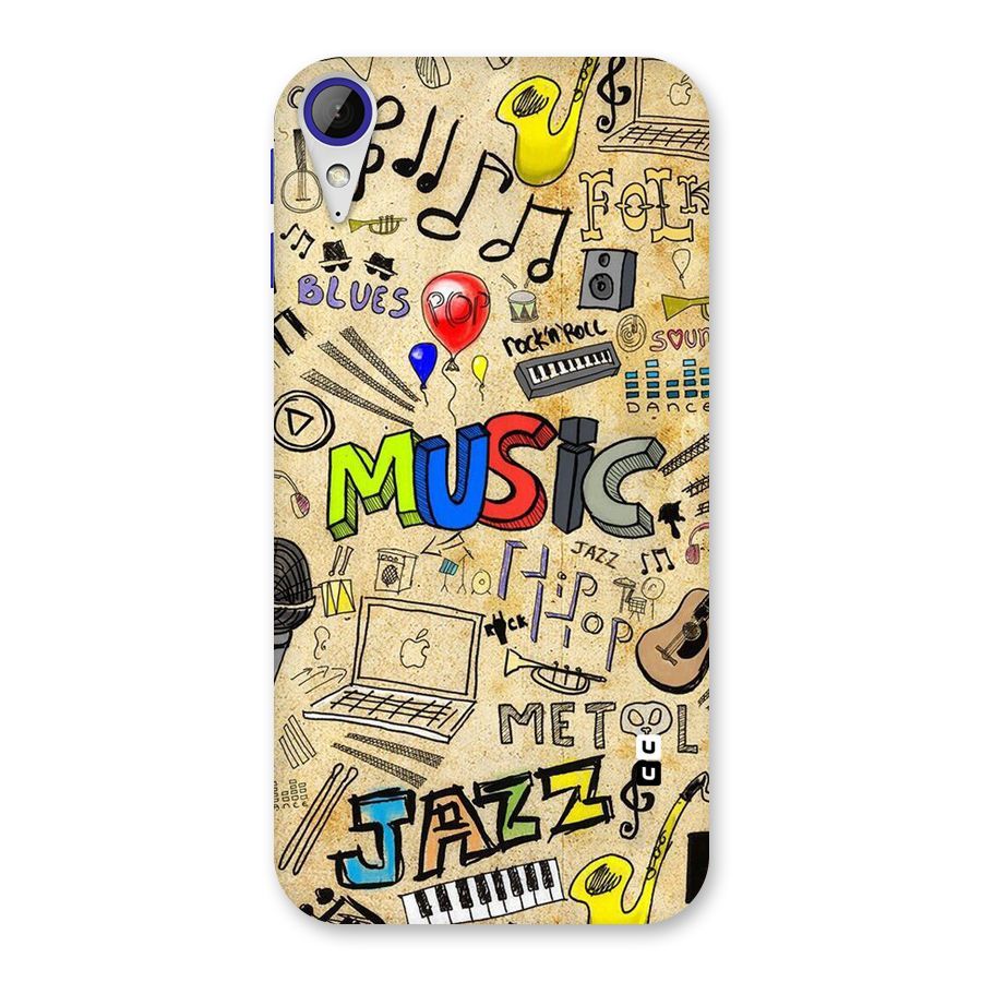 Music Pattern Back Case for Desire 830