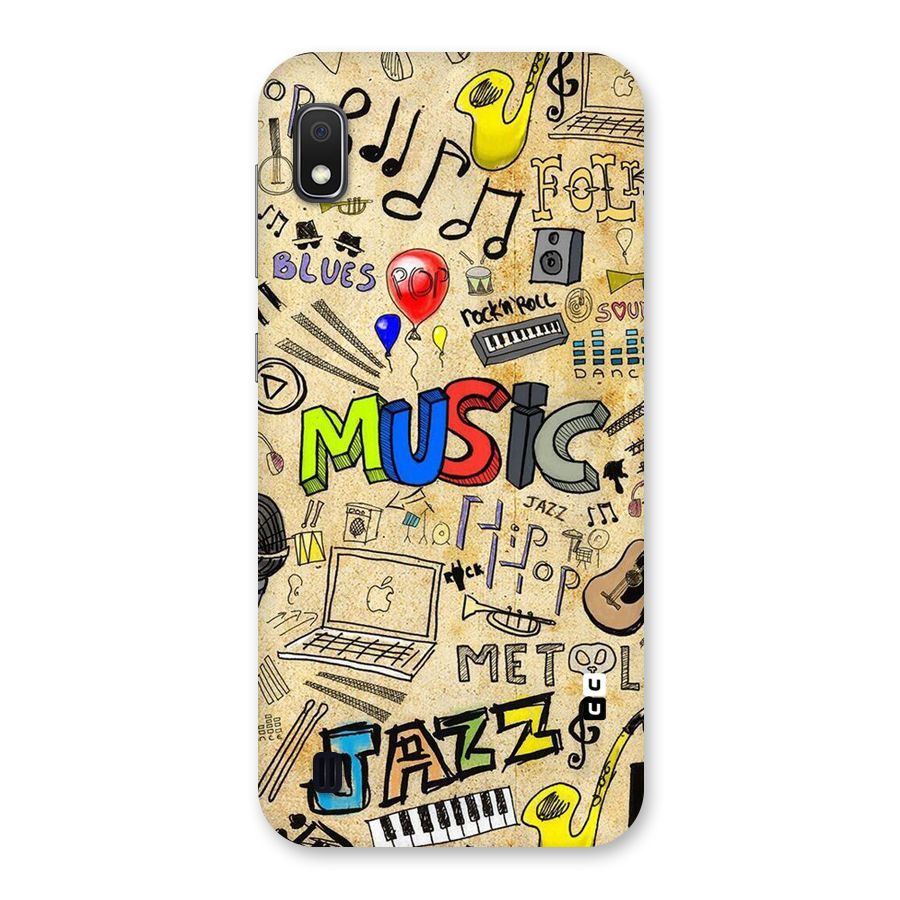 Music Pattern Back Case for Galaxy A10