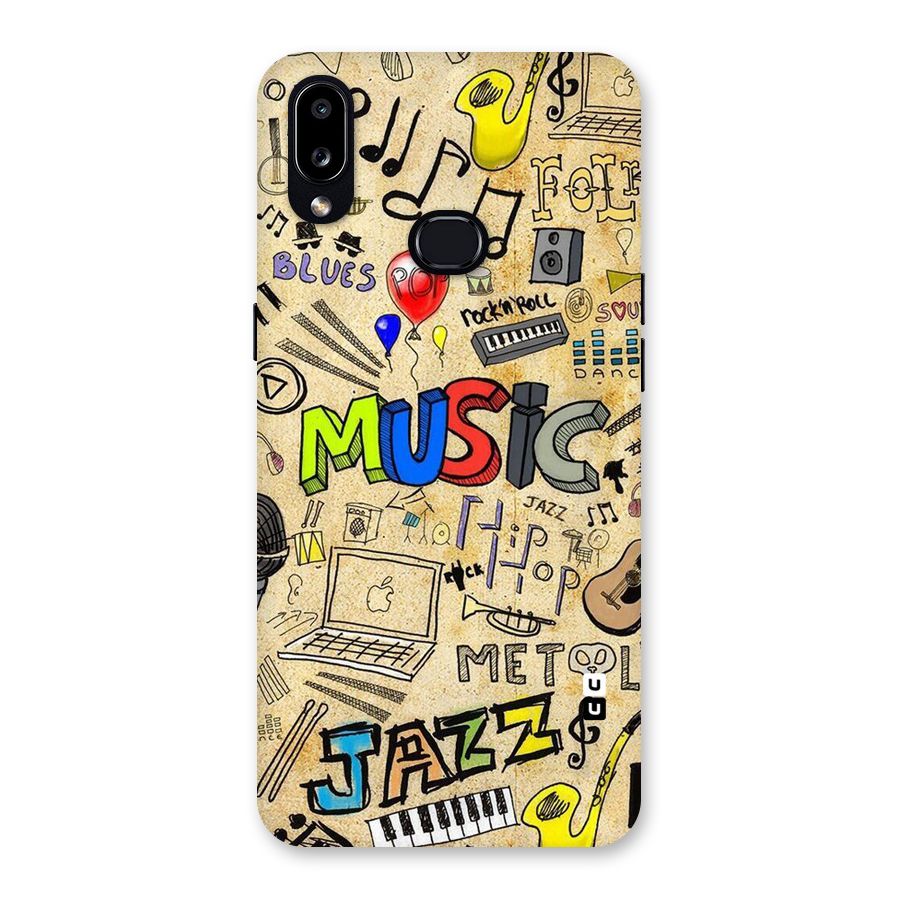 Music Pattern Back Case for Galaxy A10s