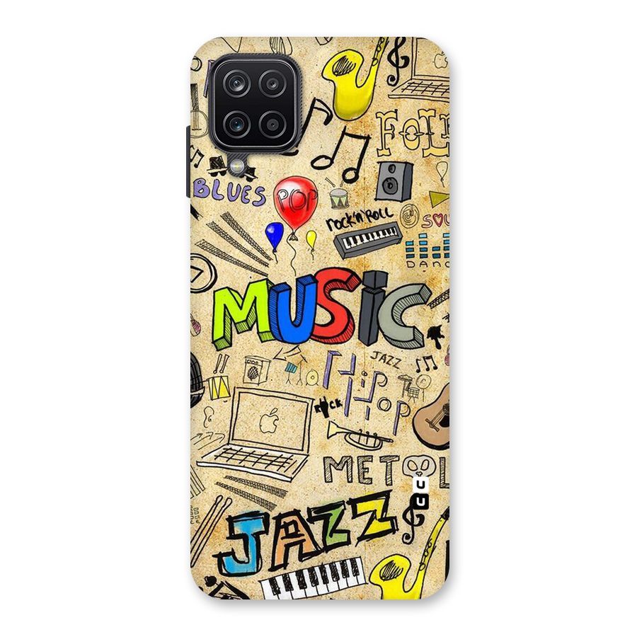 Music Pattern Back Case for Galaxy A12
