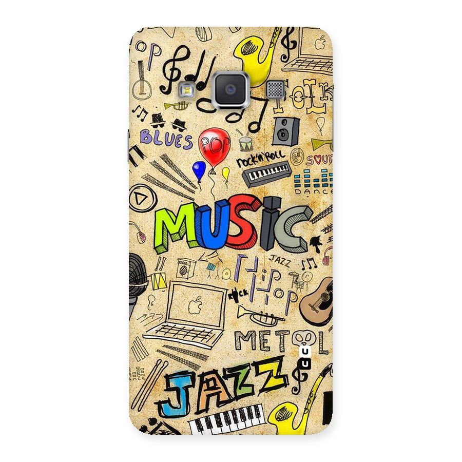 Music Pattern Back Case for Galaxy A3