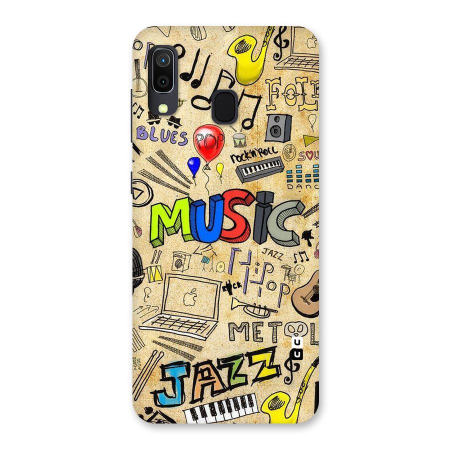 Music Pattern Back Case for Galaxy A30