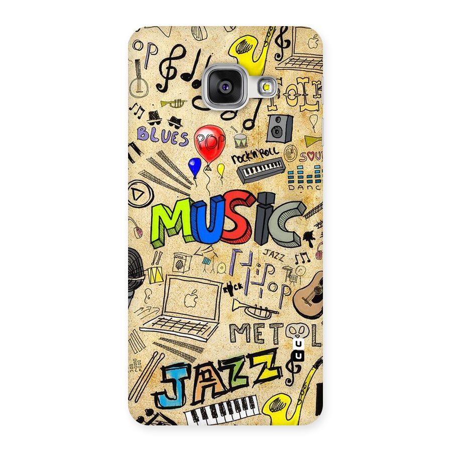 Music Pattern Back Case for Galaxy A3 2016