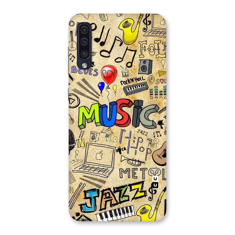 Music Pattern Back Case for Galaxy A50s