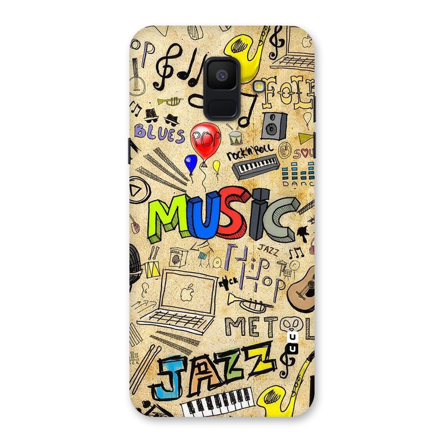 Music Pattern Back Case for Galaxy A6 (2018)