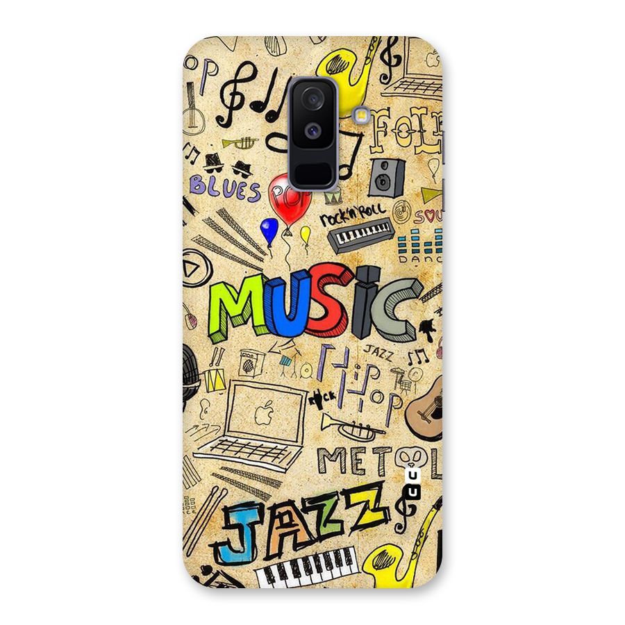 Music Pattern Back Case for Galaxy A6 Plus