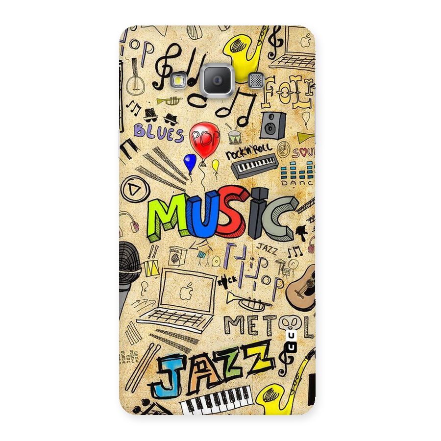 Music Pattern Back Case for Galaxy A7