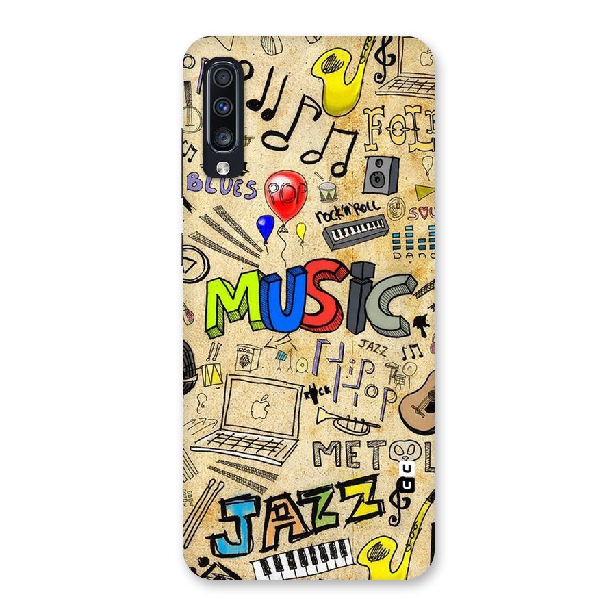 Music Pattern Back Case for Galaxy A70
