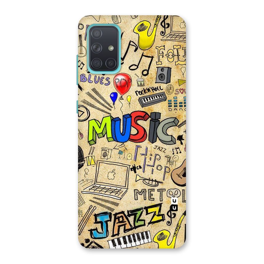 Music Pattern Back Case for Galaxy A71