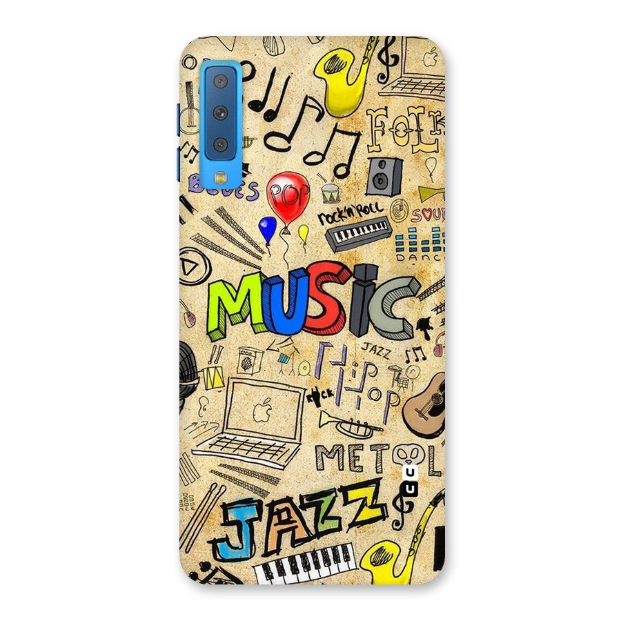 Music Pattern Back Case for Galaxy A7 (2018)