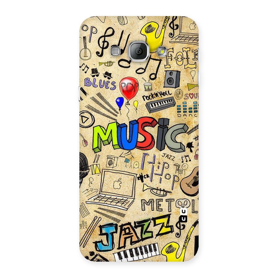Music Pattern Back Case for Galaxy A8