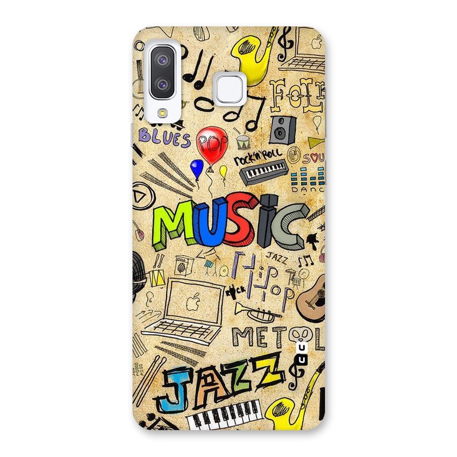 Music Pattern Back Case for Galaxy A8 Star