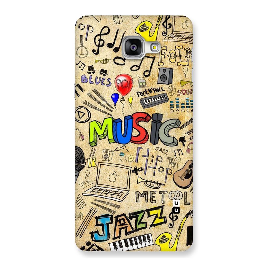 Music Pattern Back Case for Galaxy A9