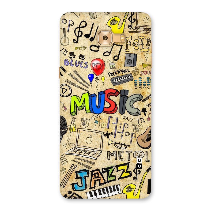 Music Pattern Back Case for Galaxy C9 Pro