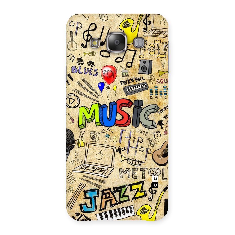 Music Pattern Back Case for Galaxy E7