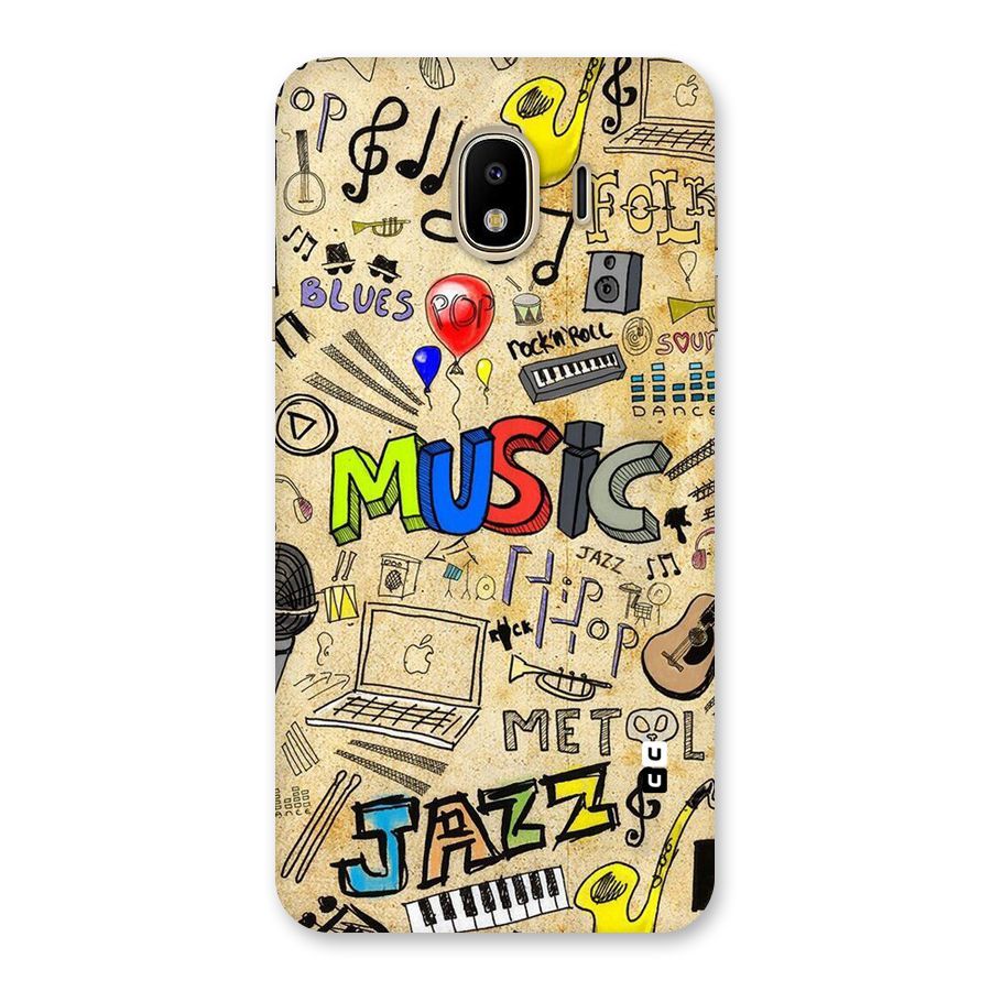 Music Pattern Back Case for Galaxy J4