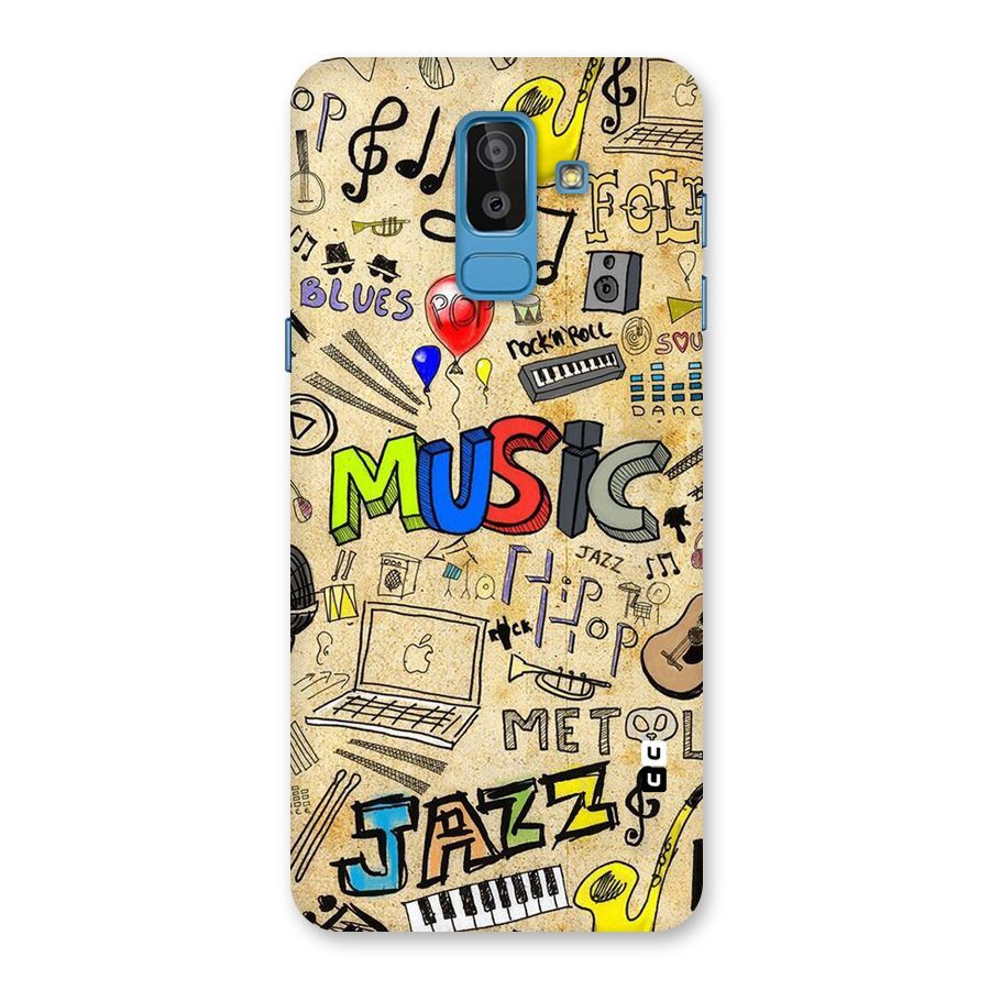 Music Pattern Back Case for Galaxy J8
