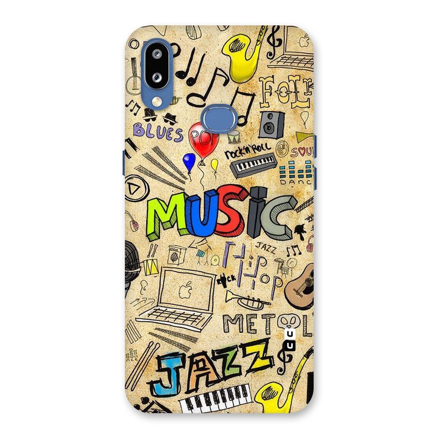 Music Pattern Back Case for Galaxy M01s