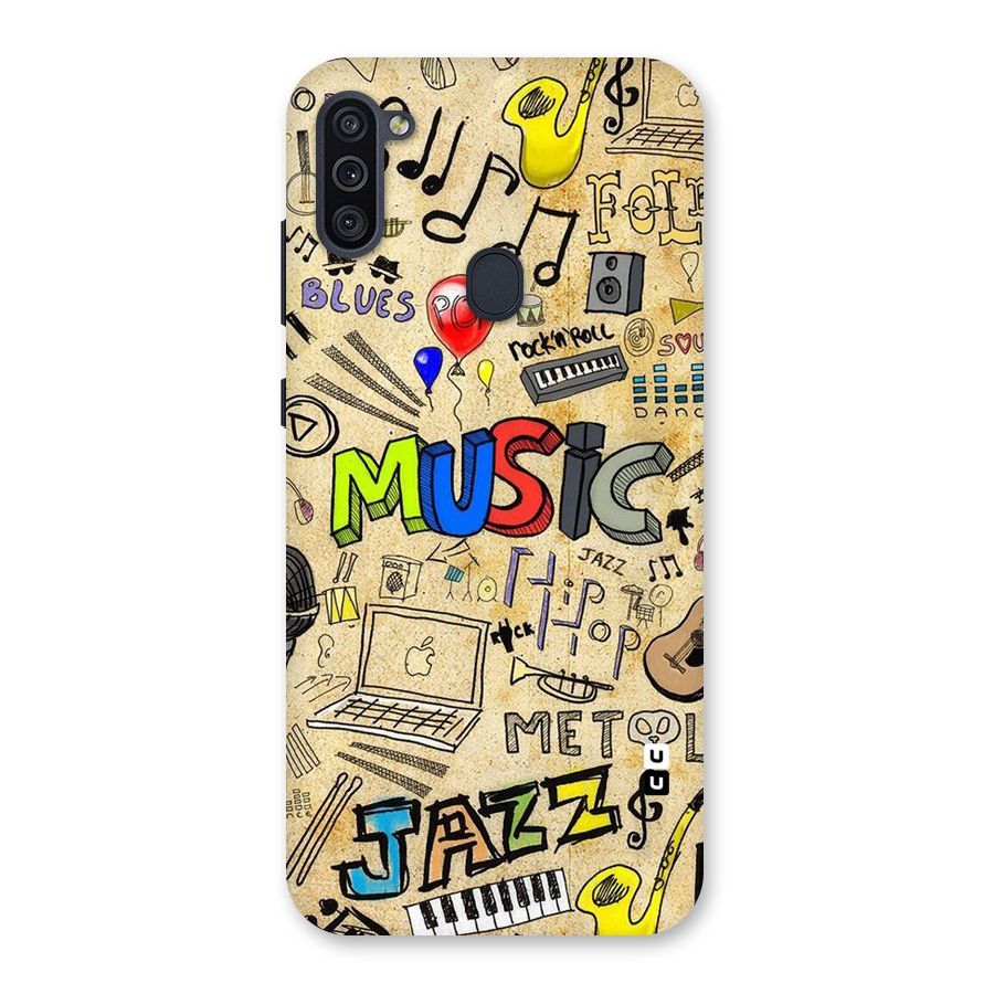 Music Pattern Back Case for Galaxy M11