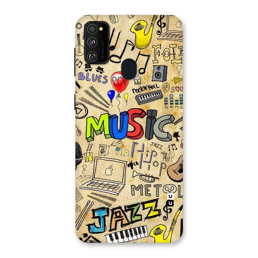 Music Pattern Back Case for Galaxy M30s