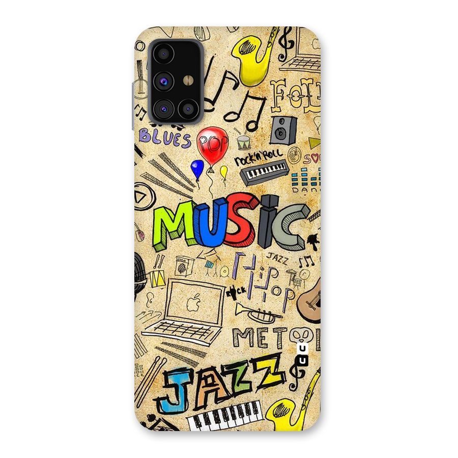 Music Pattern Back Case for Galaxy M31s