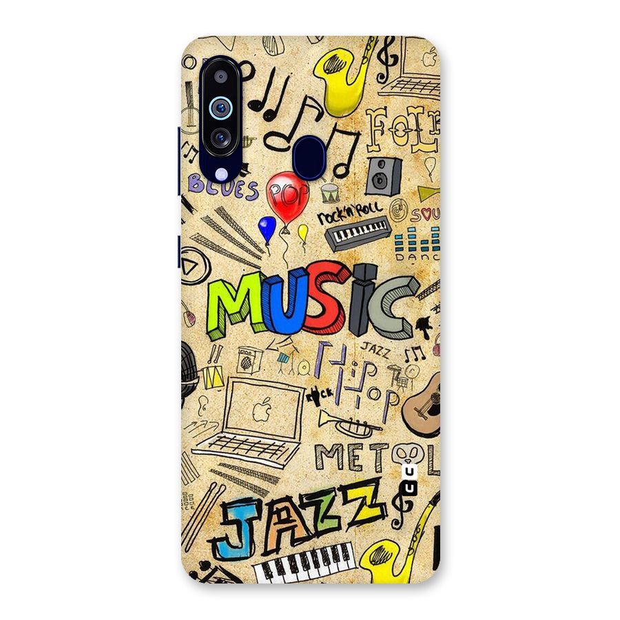 Music Pattern Back Case for Galaxy M40