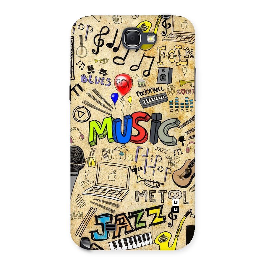 Music Pattern Back Case for Galaxy Note 2