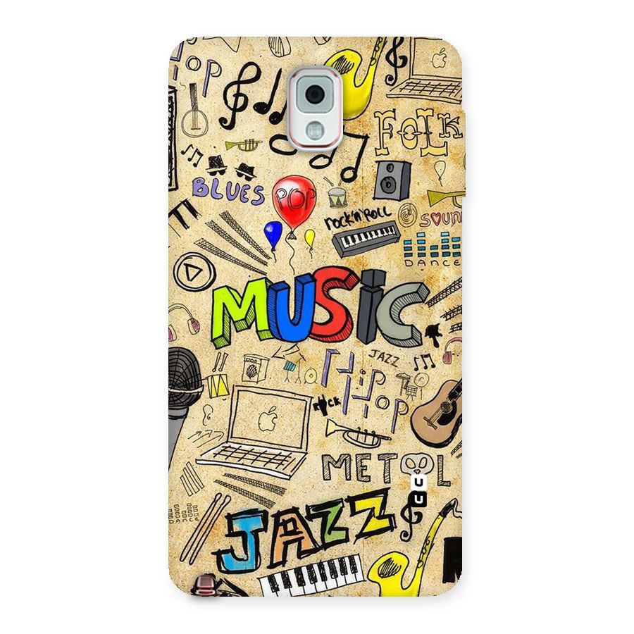 Music Pattern Back Case for Galaxy Note 3