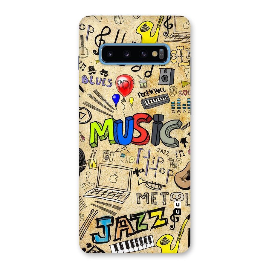 Music Pattern Back Case for Galaxy S10 Plus