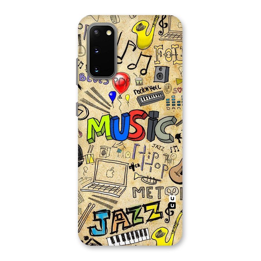 Music Pattern Back Case for Galaxy S20
