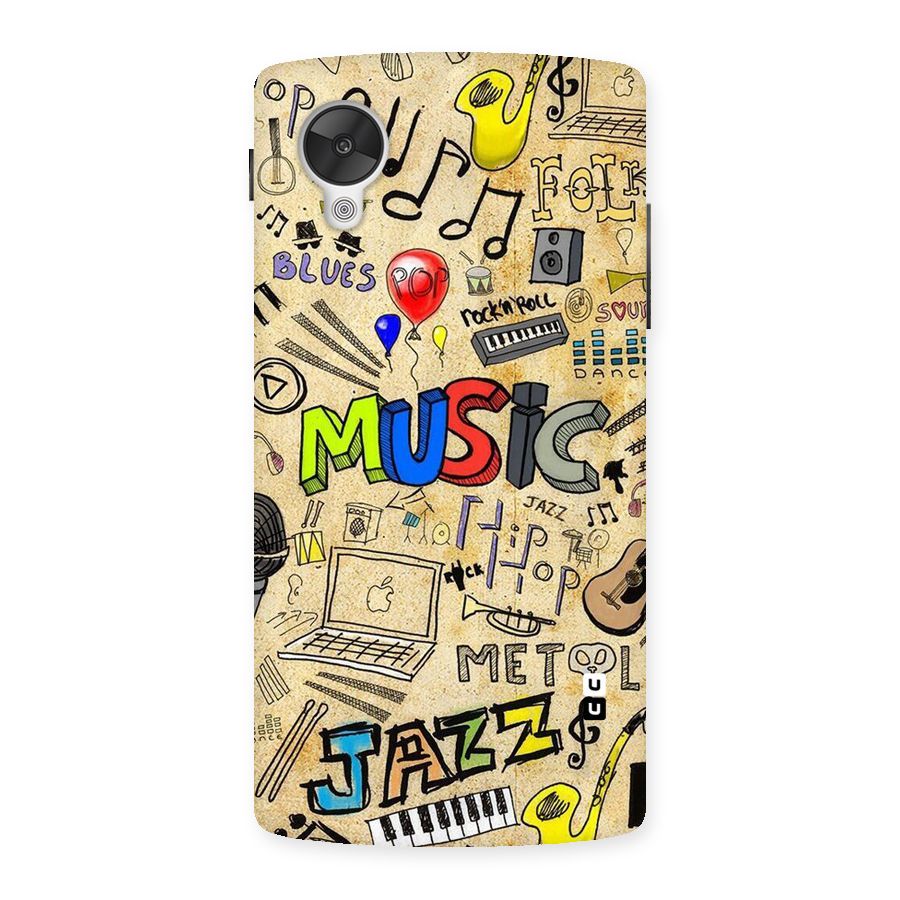 Music Pattern Back Case for Google Nexsus 5