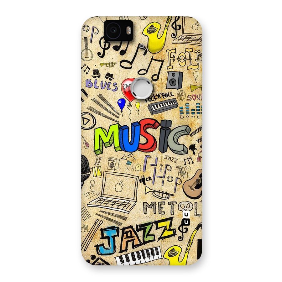 Music Pattern Back Case for Google Nexus-6P