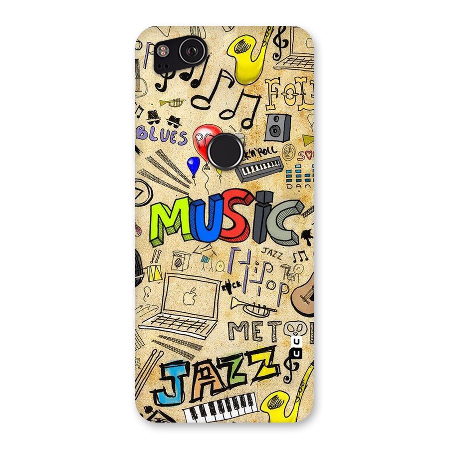 Music Pattern Back Case for Google Pixel 2